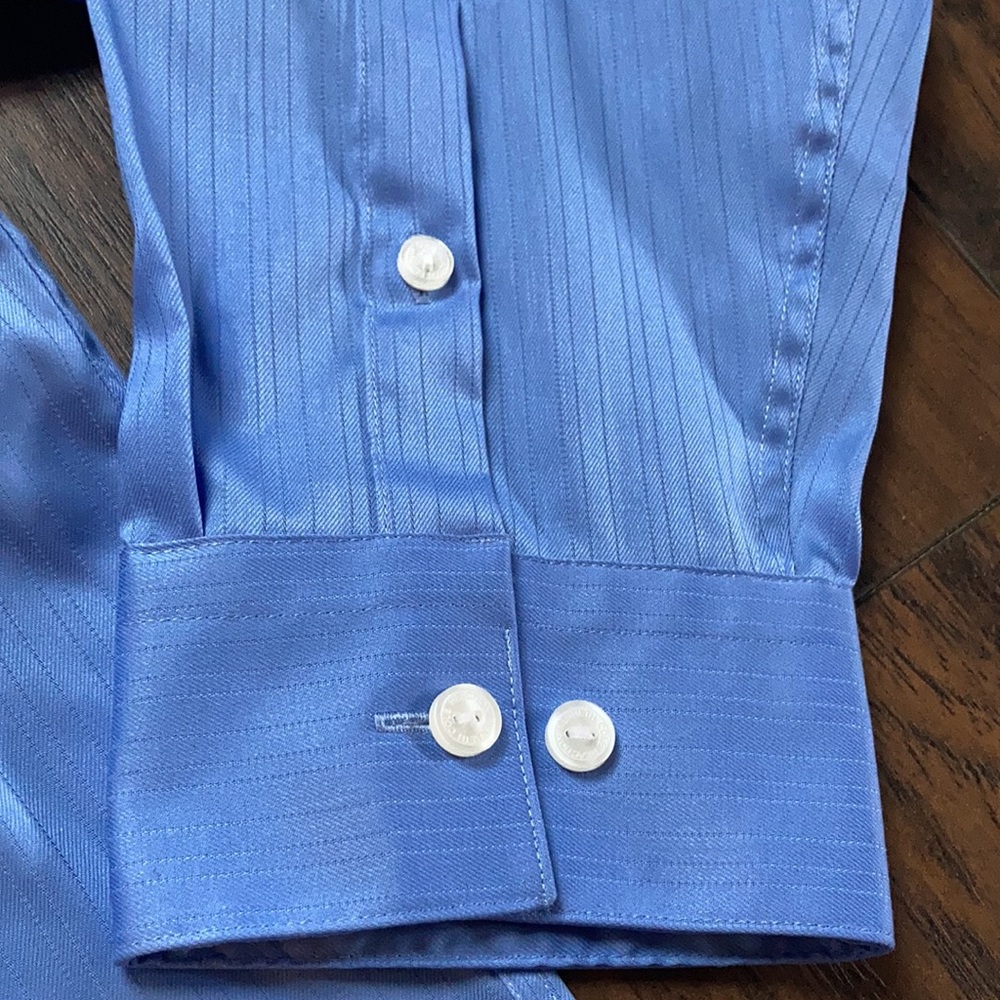 Kenneth Cole Blue Button Down Collared Shirt - image 5